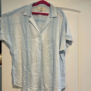 Blue and white summer top!